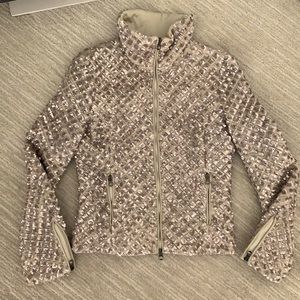 PINKO Champagne Sequin Quilted Jacket